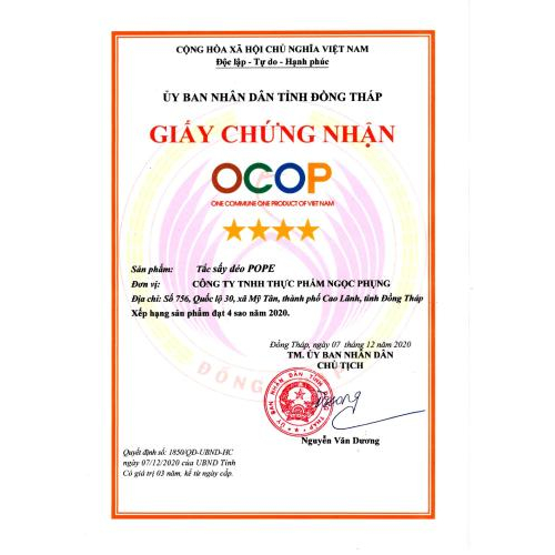 Giấy chứng nhận OCOP